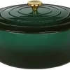 Küchenprofi Bratentopf Oval Aus Gusseisen In Racing Green 35 Cm / 26 X 20 Cm / 8,9 Liter / 40 Cm 16