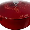Staub Bräter La Marmite Mit Hahn-Dekor In Grenadine 14