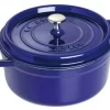 Staub Cocotte Rund Aus Gusseisen In Dunkelblau 28, 24 Cm / 13 Cm/ 6,7 Liter 28