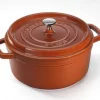 Staub Cocotte Rund Aus Gusseisen In Zimt 22, 20 Cm/ 10 Cm/ 2,6 Liter 19