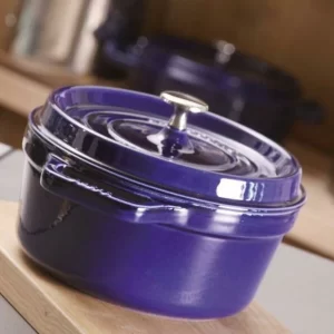Staub Cocotte Rund Aus Gusseisen In Dunkelblau 26, 24 Cm / 12 Cm/ 5,2 Liter 20