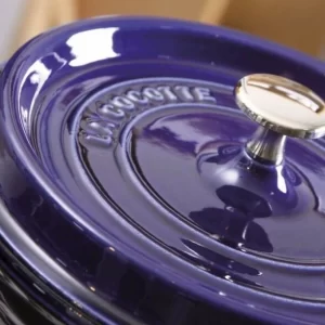 Staub Cocotte Rund Aus Gusseisen In Dunkelblau 26, 24 Cm / 12 Cm/ 5,2 Liter 14