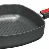 Woll Gusspfanne Titanium Nowo Eckig Mit Rillen 5